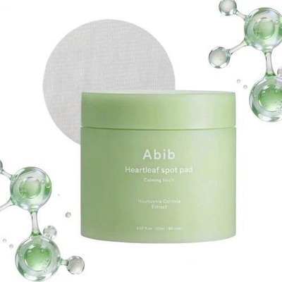 Abib Heartleaf Spot Pad Calming Touch 80 Pads, beruhigende Massage-Wattepads