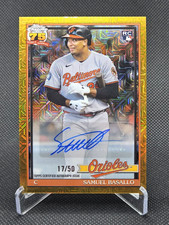 2026 Topps Series 1 Samuel Basallo 1991 Silver Pack Chrome Gold Rookie Auto /50