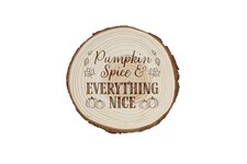 Pumpkin Spice Log Coaster | Autumn Table Decor | Fall Drink Accessory