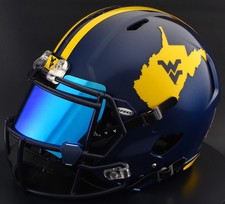 WEST VIRGINIA MOUNTAINEERS WVU Riddell Speed Full Size AUTHENTIC Football Helmet
