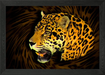 Jaguar portrait 2 Framed Wall Art Poster Canvas Print Picture