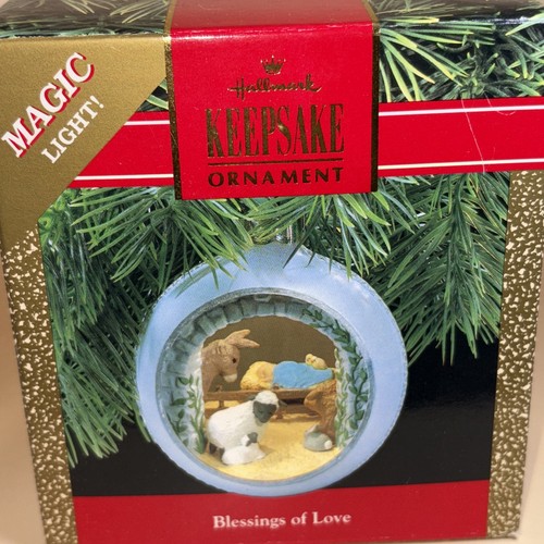 Hallmark Keepsake Ornamento Luz Mágica Bendiciones de Amor 1990 Raro Hermoso 🔥 - Imagen 1 de 7