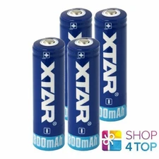 4 Xtar 14500 AA Rechargeable Battery R6 3.7V Li-Ion 800mAh Lithium 2.96 Wh N