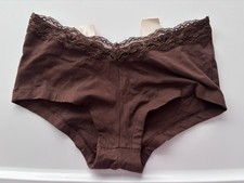 NWT Vassarette BodyCurves Cotton Boyshort Panties 12060 Chocolate Brown Size 6