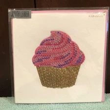 PAPYRUS Judith Leiber Birthday Card with Pink Cupcake 