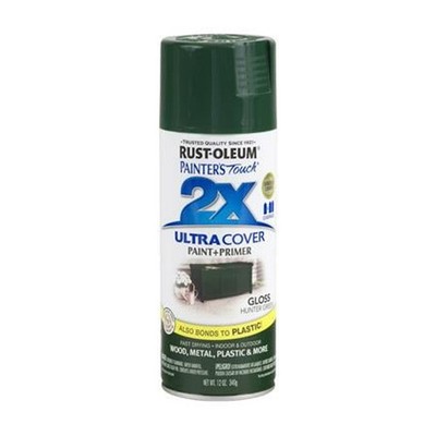 Rustoleum 334034EA Painter's Touch 2x Spray Paint Gloss Hunter Green 12 Oz