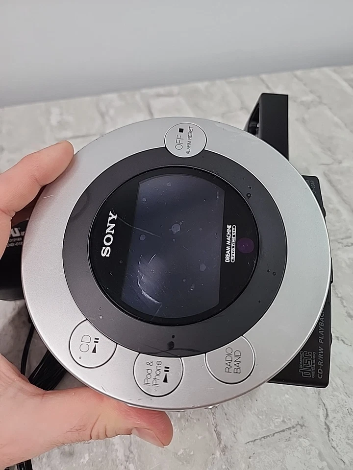 Sony Dream Machine ICF-CD3iP Alarm Clock CD IPod iPhone Radio Tested Works - Image 3 of 4