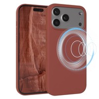 Magsafe HandyhüLle FüR Apple Iphone 17 Pro Max Silikon Cover Schutz Terrecotta