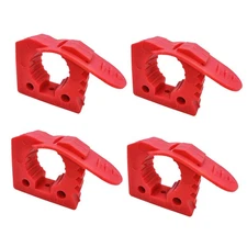 4 Pack Red Rubber Clamp Mount for 1-1/5 to 1-1/2 Inch Diameter Tools Equipment