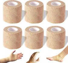 Self Adhesive Bandage Wrap, 2 Inches X 5 Yards, 6 Pack, Self Adhering Bandage Wr