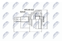 Gelenksatz Antriebswelle NTY NPZ-AR-016 FüR Alfa 147 JTD 937 AXD1A BXD1A AXV1A