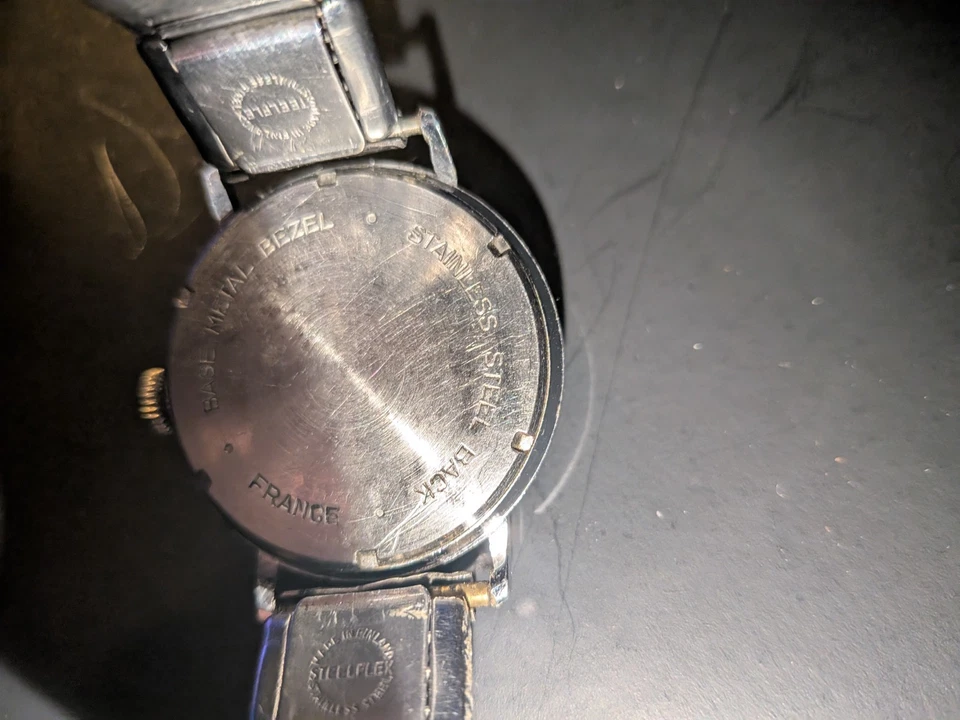 Reloj Helbros Vintage Hombre Cuerda Manual FHF 96-4 Fecha Hecho en Francia Años 70 Foto 4 de 4