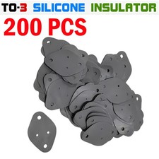 200pcs TO-3 Transistor Silicone Insulator Pads Thermal Insulation Rubber Pad
