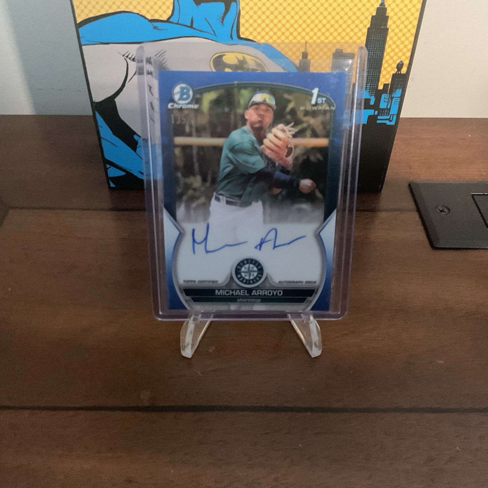 2023 Michael Arroyo 1st Bowman Chrome Auto True Blue /150 Mariners