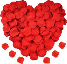 1200 PCS Artificial Silk Rose Petals Decoration for Romantic Night, Wedding, Eve