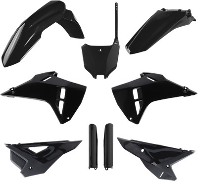 POLISPORT 91619 Honda CRF Black Restyle Kit for 2000s Bikes - Modern Styling