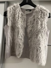 ✨ Marc Aurel Echtfellweste für Damen Gr. 38, M neuwertig grau aus Wolle ✨