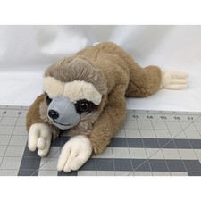 FAO Schwarz Brown Sloth Plush 17 Inch Stuffed Animal Toy