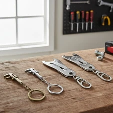 2PCS Portable Precise Thread Checker Keychain,Nut and Bolt Size Finder Keycha...