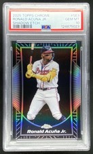 RONALD ACUNA JR. 2025 TOPPS CHROME SHAWDOW ETCH PSA 10 BRAVES