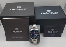 TAG HEUER MENS WATCH AQUARACER AUTOMATIC STAINLESS STEEL STRAP & BLUE DIAL 41mm
