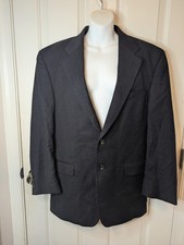 Vintage 90's Lauren Ralph Lauren Men's 42R Blazer Jacket Wool Cashmere Charcoal