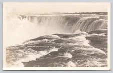 Brink of Horseshoe Falls Niagara Falls RPPC Real Photo Postcard