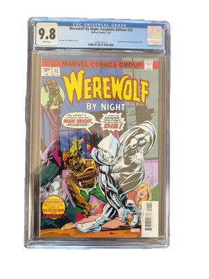 Marvel Comics Werewolf By Night #32 Facsimile Edition CGC 9.8 Moon Knight