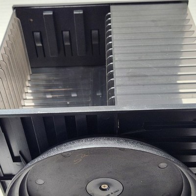 Vintage Space Age Rotating CD Storage Rack Carousel Spinning Tower