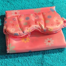 Pink Floral Satin Sleep Mask Multicolor Single with Matching Fabric Eye Cover