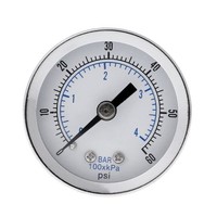 "Eurowagens Manometer 0-60 Psi 1/8\" Npt Druckluft Wasser ÖL Gas 1.5\""