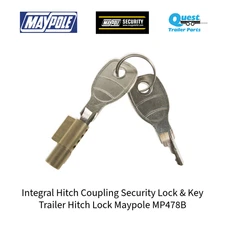 Integral Hitch Coupling Security Lock & Key for Erde PM310 Trailer MP478B