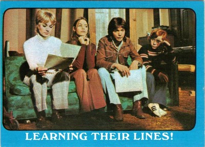 1971 The Partridge Family (TV) (BLUE) Base Card #24A Learning Their Lines!