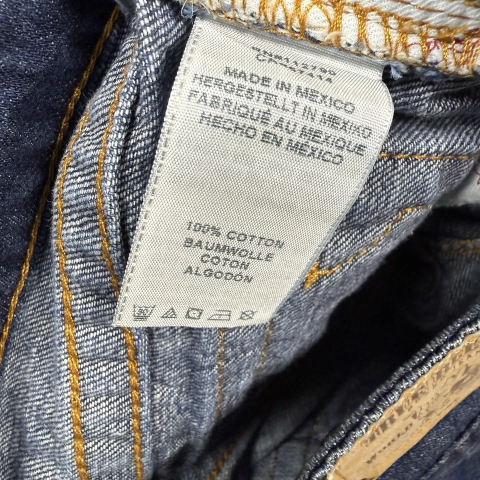 Pantalones de mezclilla True Religion talla 10 Y9 pierna recta tiro bajo retro Y2K niños Foto 3 de 4