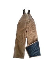 Carhartt R27 BRN Arctic Quilt Lined Double Knee Bib Overall Size 40x30 Made USA