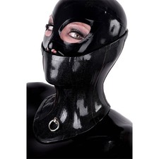 Latex Neck brace Thicken Rubber Neck Corset with Latex Hood Fetish Suit Cosplay