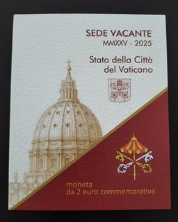 2 euro commémorative VATICAN 2025 SIEGE VACANT