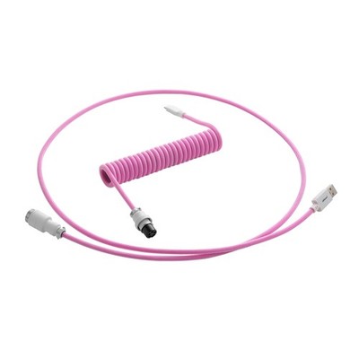 CableMod Pro Coiled Keyboard Cable Strawberry USB C