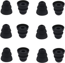 6 Pairs Replacement Triple Flange Ear Tips Earbuds Eartips Silicone Buds for Mos