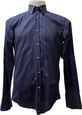 Hugo Boss Manschettenknopf Hemd Gr. S/39 Blau  Langarm  Herren - Bild 1 von 4