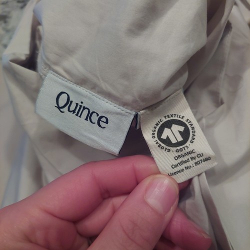 NWOT! Quince 100% Organic Percale Cotton Sand Duvet Cover! Full/ Queen (806) - Picture 9 of 13
