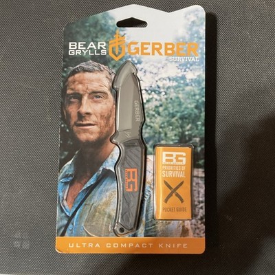 Gerber Bear Grylls Ultra Compact Stainless Steel Pocketknife Rubber Black Orange