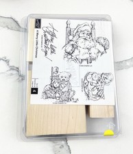 Stampin Up A Merry Little Christmas Wood Rubber Stamp Set New