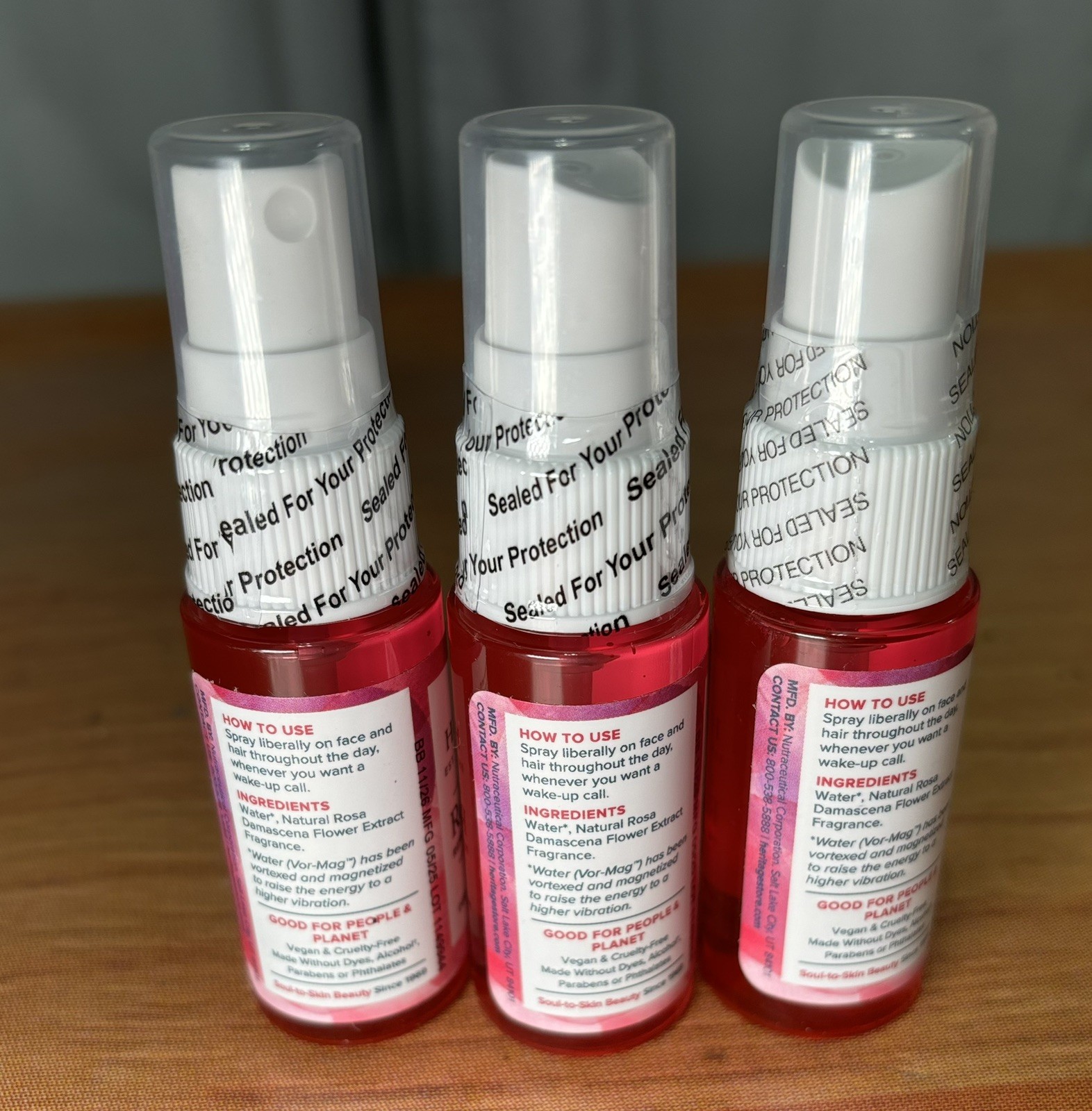 Heritage Store Rosewater Refreshing Facial Mist 1oz Travel Size All Skin Type X3