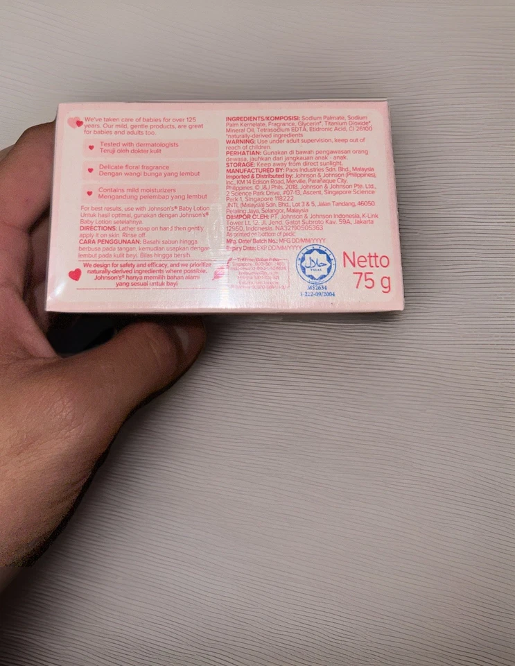 (Pack de 6) Jabón Johnson’s Baby Bar | Flores 75 G | ENVÍO GRATUITO Foto 4 de 4