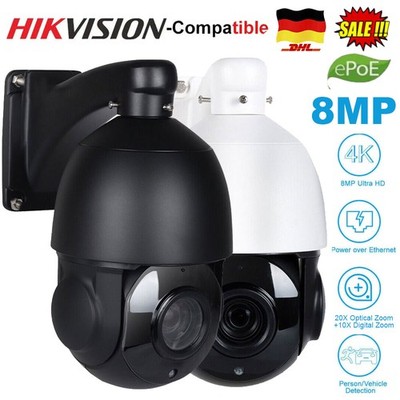 8MP 4K 30x Zoom Zwei-Wege-Audio Nachtsicht POE IP PTZ Kamera Human Tracking