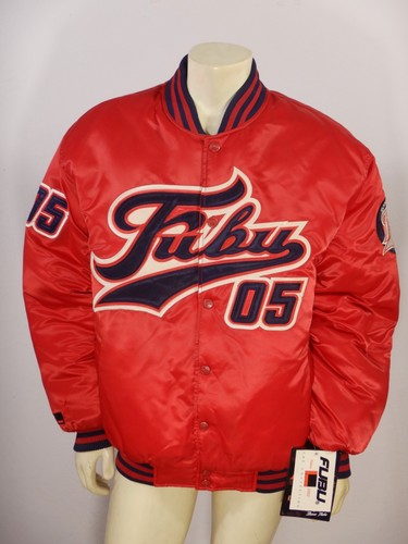 NWT Vintage FUBU Y2K DEADSTOCK Varsity Satin Bomber Jacket Korea Size LARGE