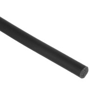 Silicone Foam Seal Strip 6.5mm Dia 2.5m 8ft Sponge Rubber Cord Solid Black