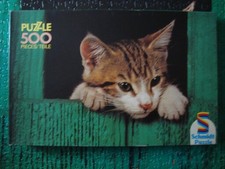 PUZZLE (500 elementów) KOT KOT CHATON GATTO KAT (Schmidt 625 2517) stare / vintage