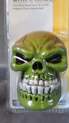 Pilot Green Skull Shift Knob Stick Handle - Manual Transmission New 5/16 2 9/6 L